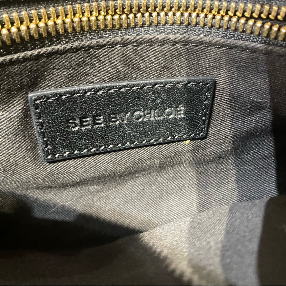 See by Chloé Textured Leather Metallic Clutch Shoulder Envelope Bag - Picture 12 of 15